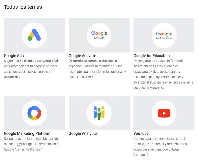 ¿Cuáles Son Los Cursos Gratuitos Que Ofrece Google?